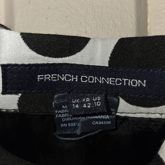 French Connection Monochrome Polka Dot Mini Skirt - Picture 6 of 7